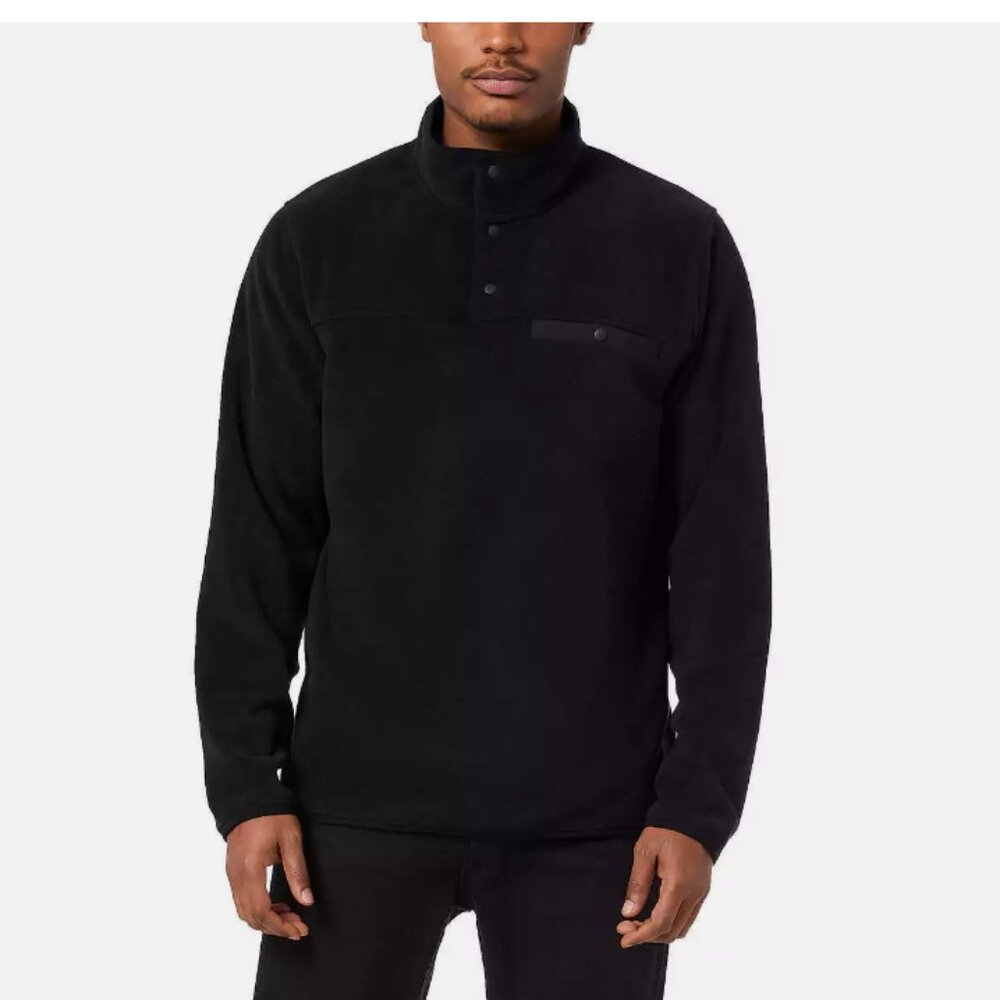32 Degrees Men’s ¼ Snap Pullover Black M